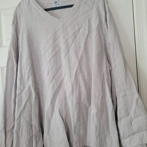 Completo Lino by Arthurio Tunic Top Lagenlook Asymetrical Minimalist Size XL